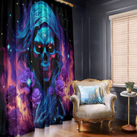 Flame Skull Window Curtain Its Not How Crazy I Am But How Much I enjoy It That Makes Me Dangeous - Wonder Print Shop