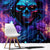 Flame Skull Window Curtain Its Not How Crazy I Am But How Much I enjoy It That Makes Me Dangeous - Wonder Print Shop