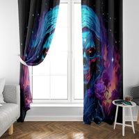 Flame Skull Window Curtain Its Not How Crazy I Am But How Much I enjoy It That Makes Me Dangeous - Wonder Print Shop