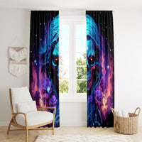Flame Skull Window Curtain Its Not How Crazy I Am But How Much I enjoy It That Makes Me Dangeous - Wonder Print Shop