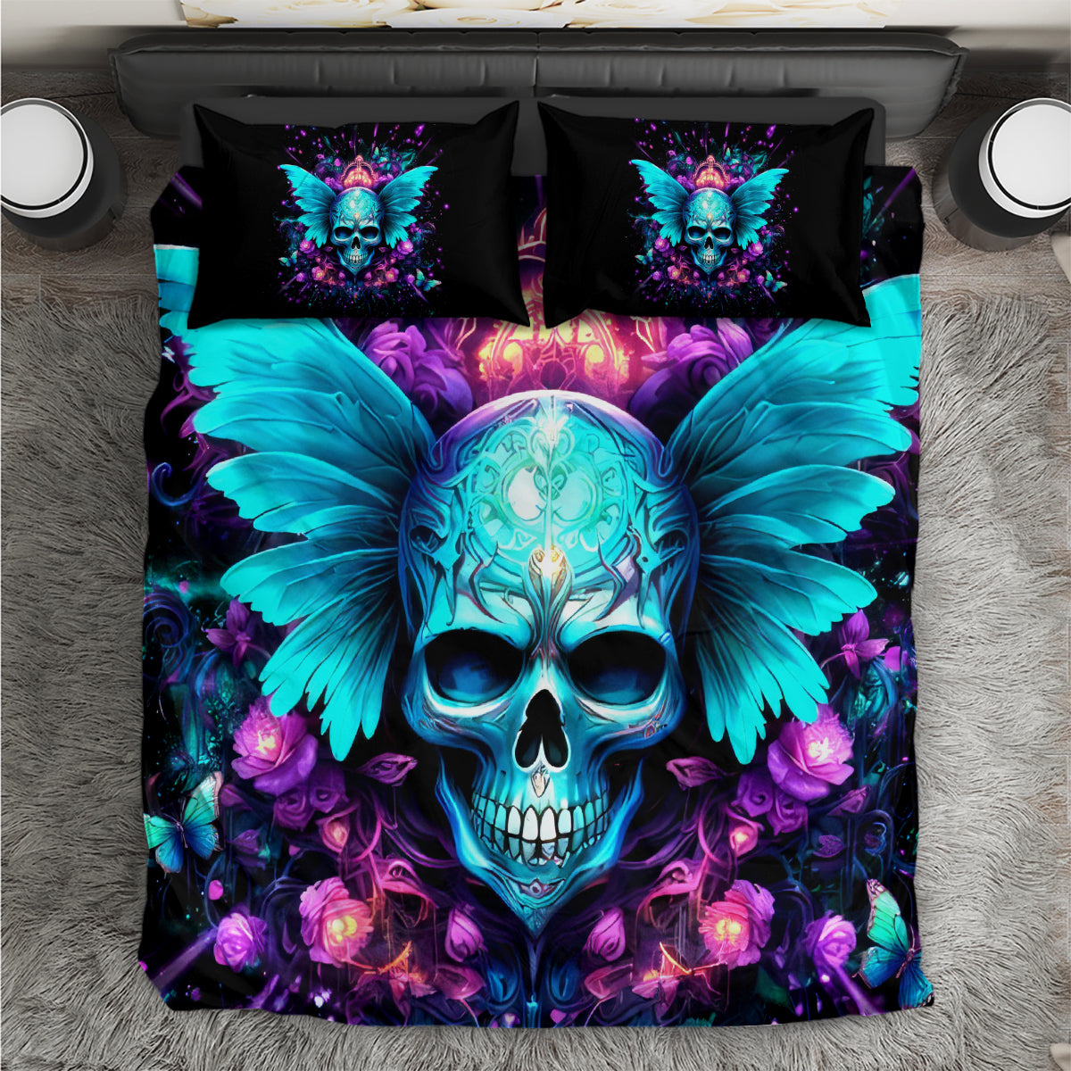 Fairy Skull Bedding Set In My Next Life I Want To Be The Karme Fairy - Wonder Print Shop