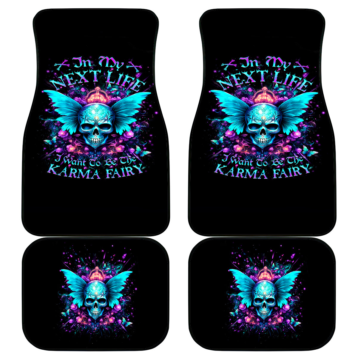 Fairy Skull Car Mats In My Next Life I Want To Be The Karme Fairy - Wonder Print Shop