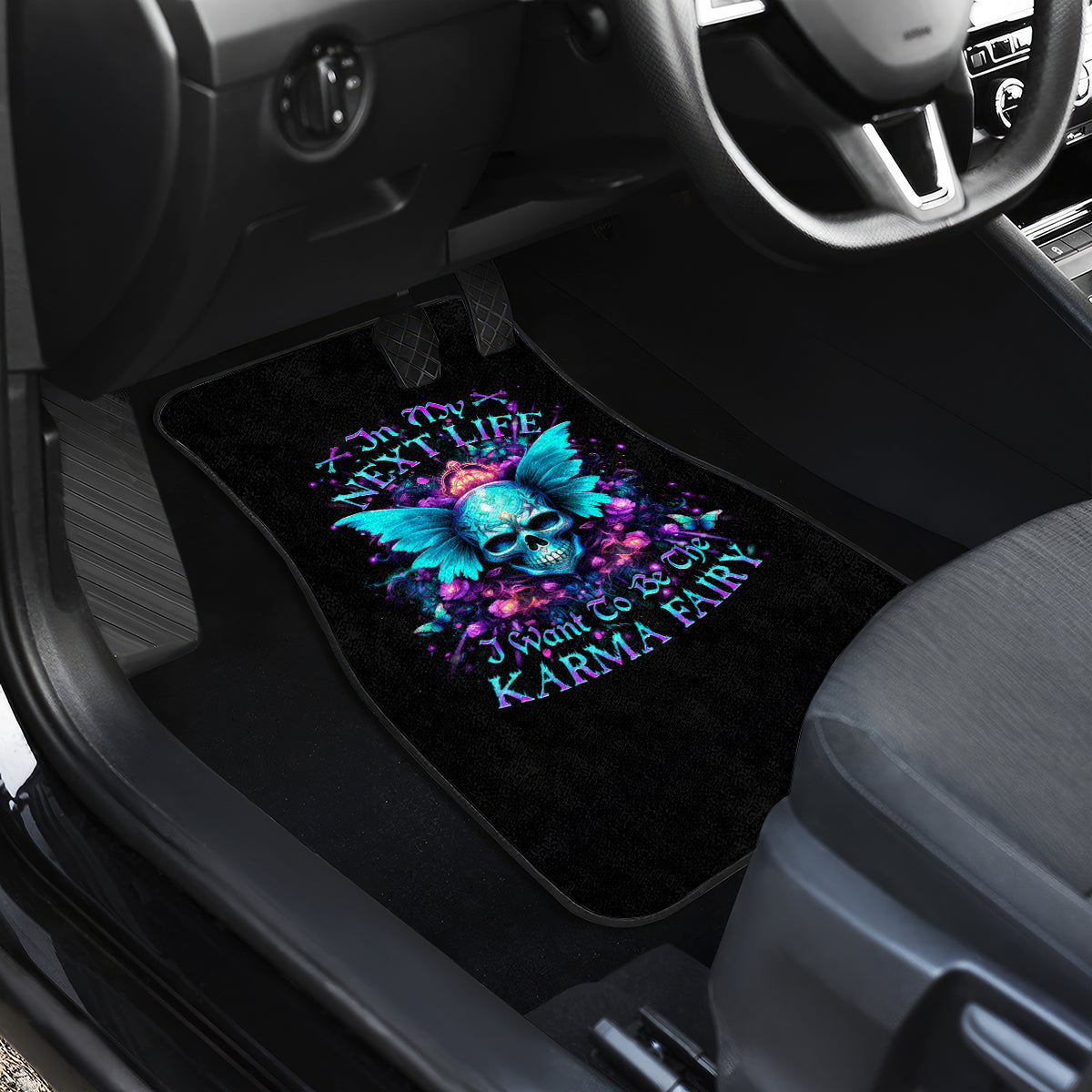 Fairy Skull Car Mats In My Next Life I Want To Be The Karme Fairy - Wonder Print Shop