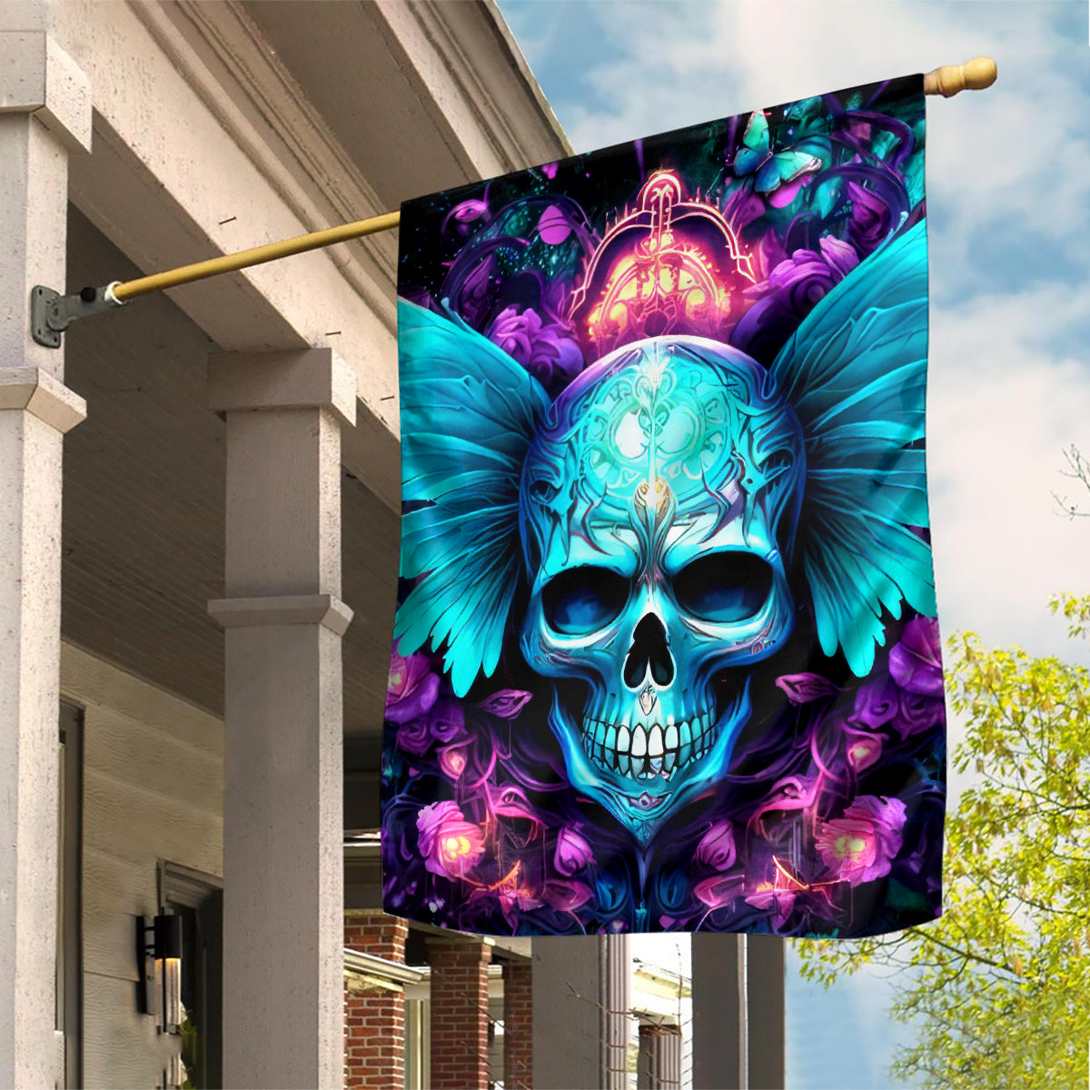 Fairy Skull Garden Flag In My Next Life I Want To Be The Karme Fairy - Wonder Print Shop