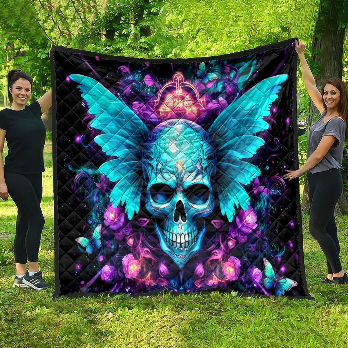 Fairy Skull Quilt In My Next Life I Want To Be The Karme Fairy - Wonder Print Shop