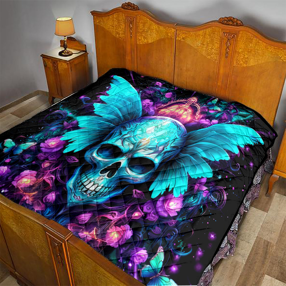 Fairy Skull Quilt In My Next Life I Want To Be The Karme Fairy - Wonder Print Shop
