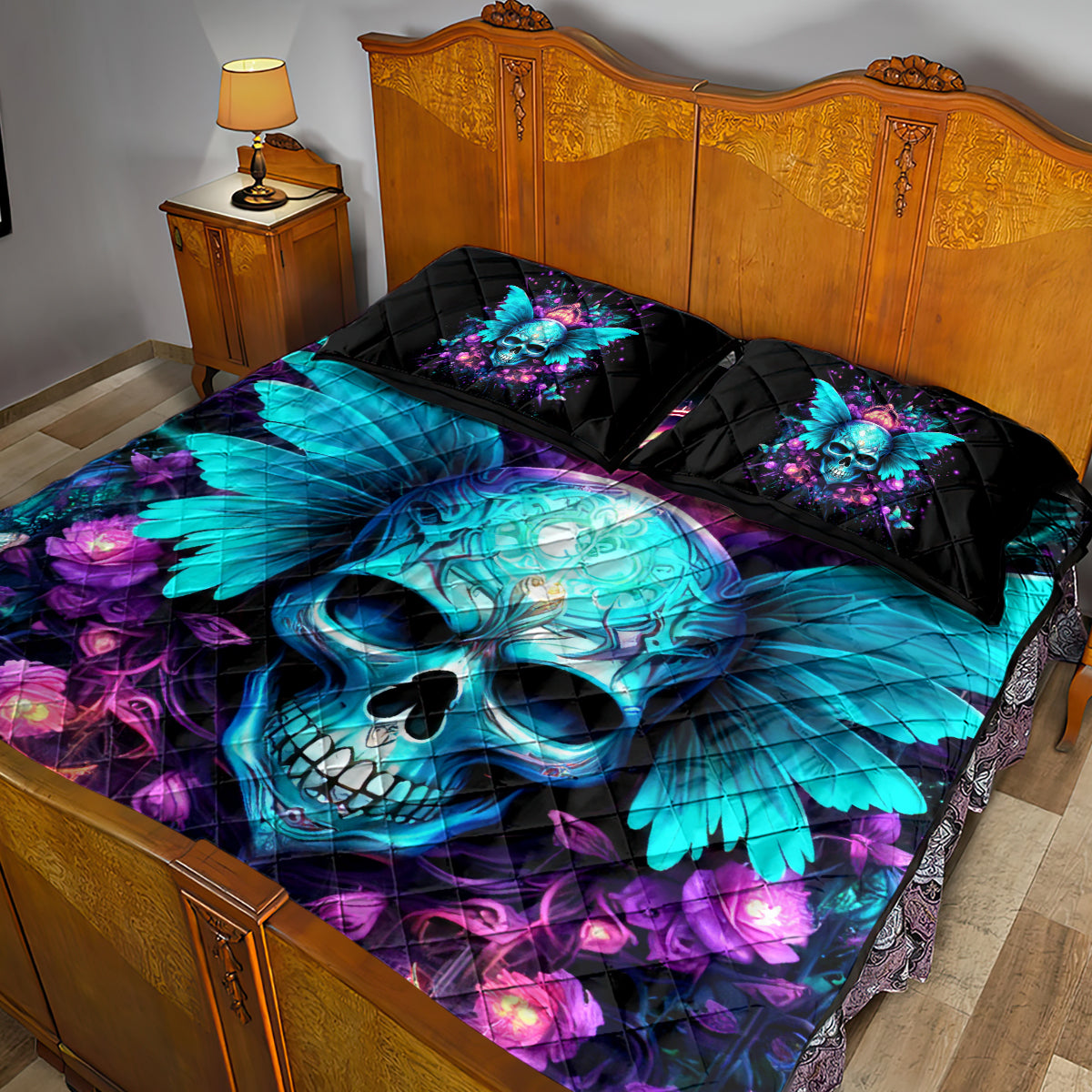 Fairy Skull Quilt Bed Set In My Next Life I Want To Be The Karme Fairy - Wonder Print Shop