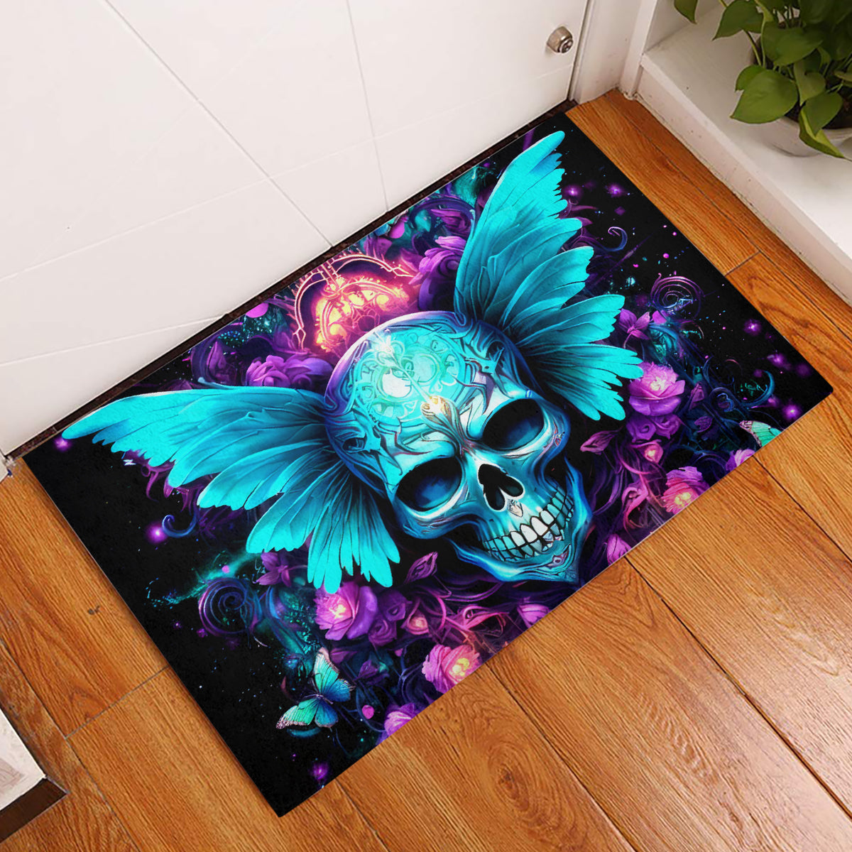 Fairy Skull Rubber Doormat In My Next Life I Want To Be The Karme Fairy - Wonder Print Shop