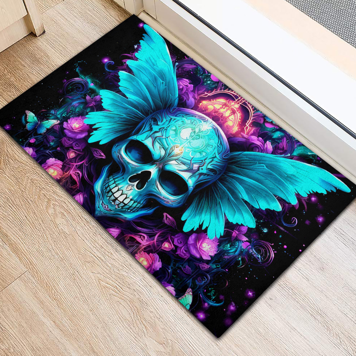 Fairy Skull Rubber Doormat In My Next Life I Want To Be The Karme Fairy - Wonder Print Shop