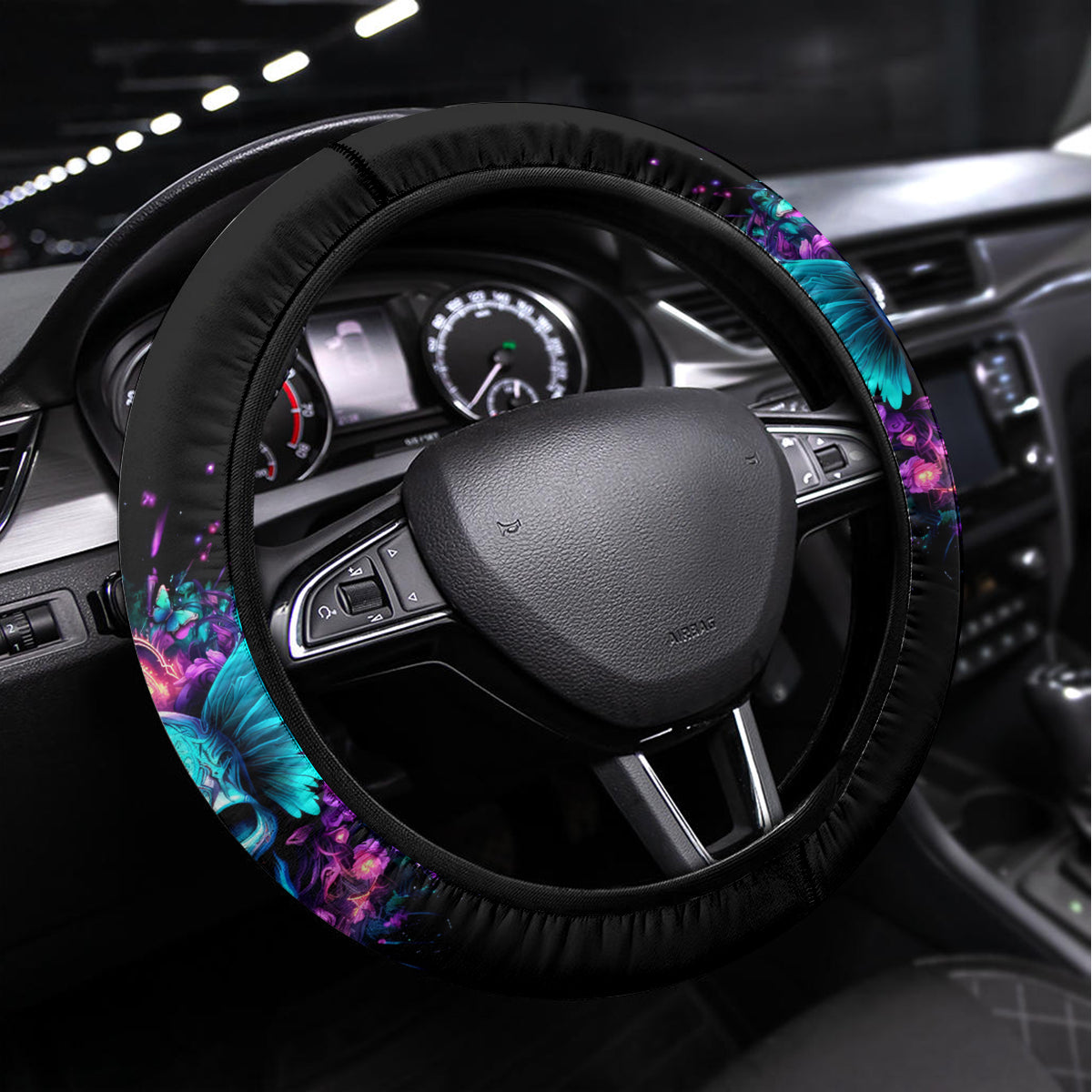 Fairy Skull Steering Wheel Cover In My Next Life I Want To Be The Karme Fairy - Wonder Print Shop