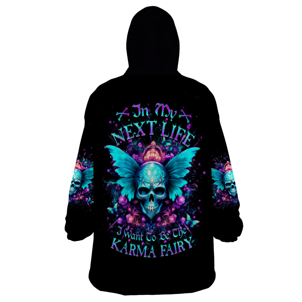 Fairy Skull Wearable Blanket Hoodie In My Next Life I Want To Be The Karme Fairy - Wonder Print Shop