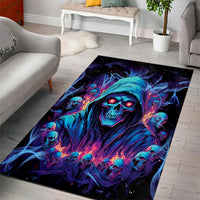 Reaper Skull Area Rug When I Was Born The Devil Said Oh Shit Competition - Wonder Print Shop