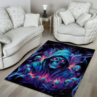 Reaper Skull Area Rug When I Was Born The Devil Said Oh Shit Competition - Wonder Print Shop