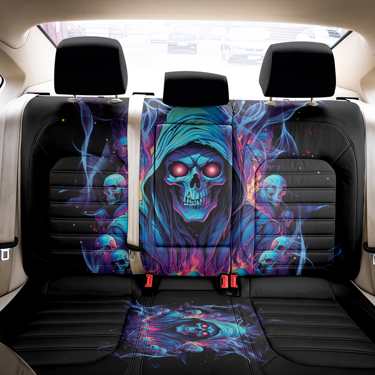 Reaper Skull Back Car Seat Cover When I Was Born The Devil Said Oh Shit Competition - Wonder Print Shop