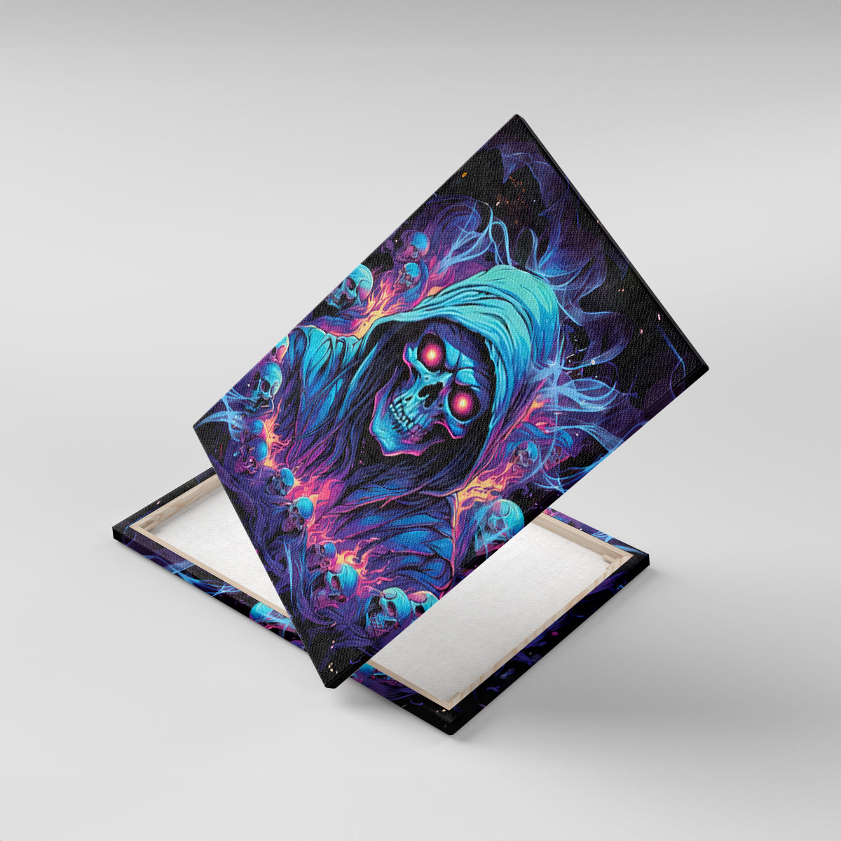 Reaper Skull Canvas Wall Art When I Was Born The Devil Said Oh Shit Competition - Wonder Print Shop