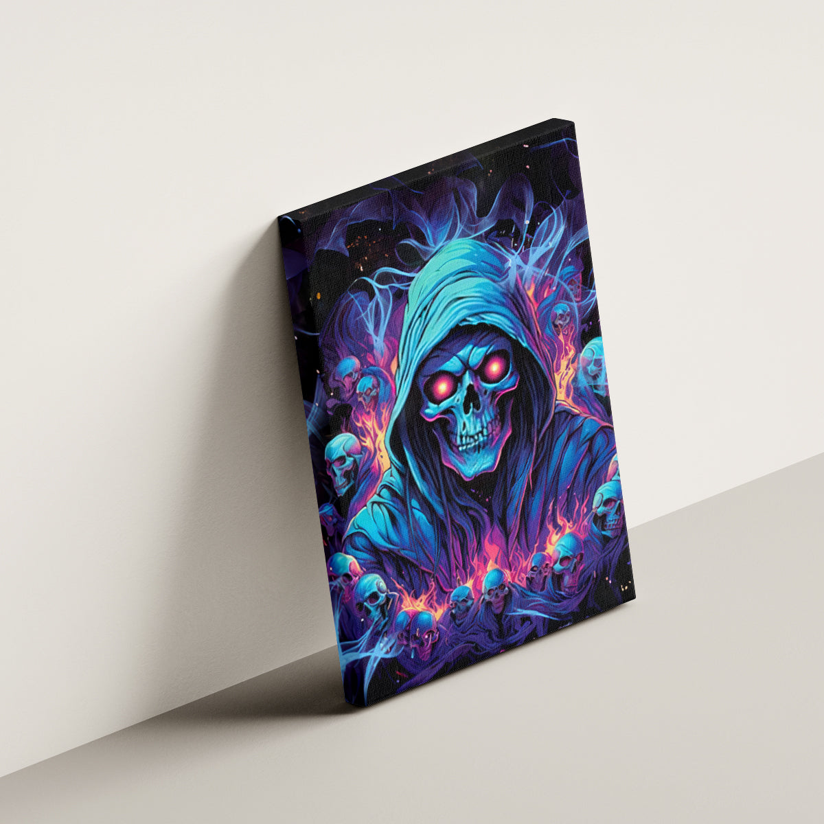 Reaper Skull Canvas Wall Art When I Was Born The Devil Said Oh Shit Competition - Wonder Print Shop