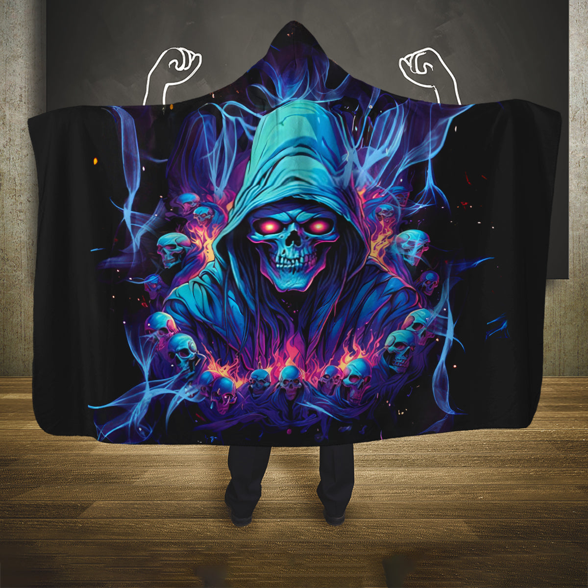Reaper Skull Hooded Blanket When I Was Born The Devil Said Oh Shit Competition