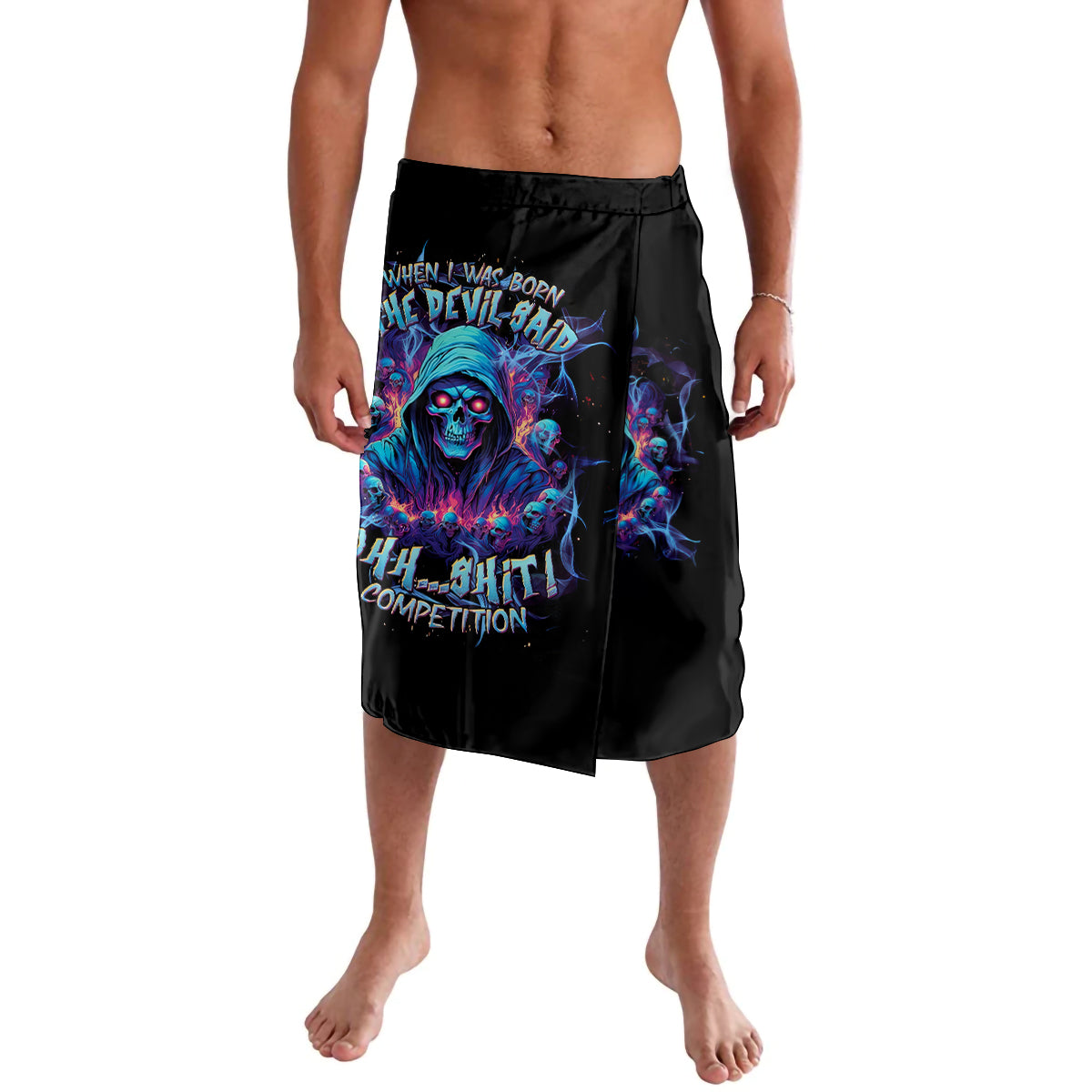Reaper Skull Lavalava When I Was Born The Devil Said Oh Shit Competition - Wonder Print Shop