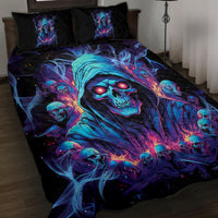 Reaper Skull Quilt Bed Set When I Was Born The Devil Said Oh Shit Competition - Wonder Print Shop