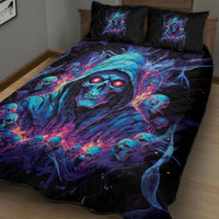 Reaper Skull Quilt Bed Set When I Was Born The Devil Said Oh Shit Competition - Wonder Print Shop