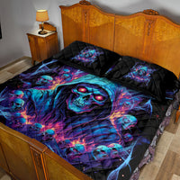 Reaper Skull Quilt Bed Set When I Was Born The Devil Said Oh Shit Competition - Wonder Print Shop
