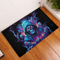 Reaper Skull Rubber Doormat When I Was Born The Devil Said Oh Shit Competition - Wonder Print Shop