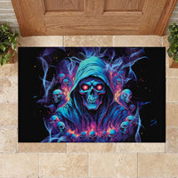 Reaper Skull Rubber Doormat When I Was Born The Devil Said Oh Shit Competition - Wonder Print Shop