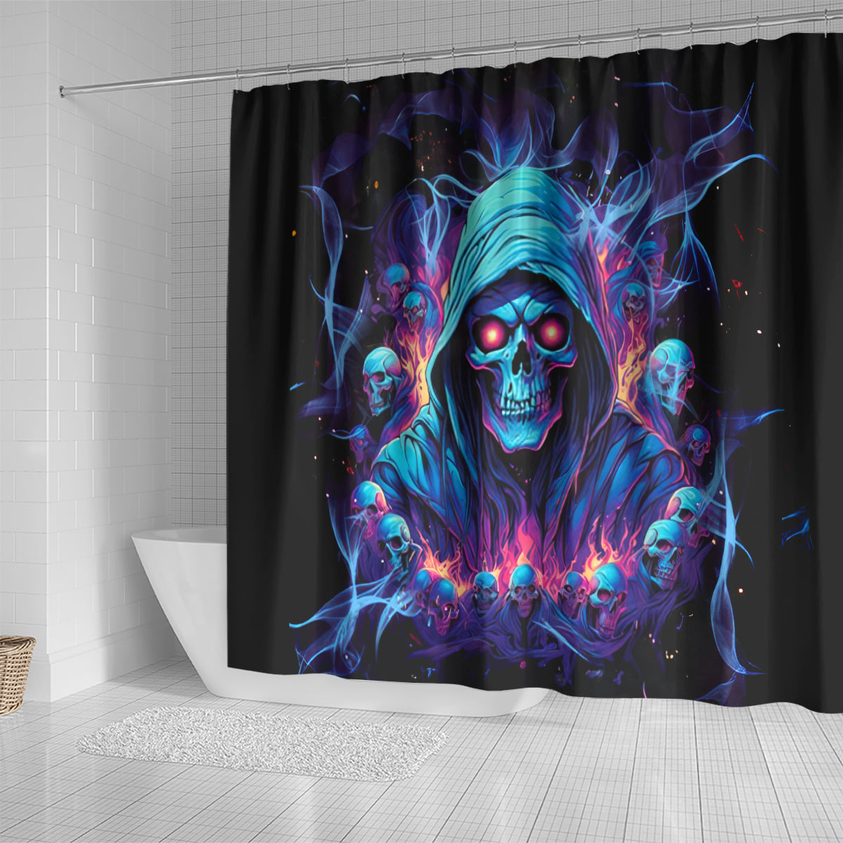 Reaper Skull Shower Curtain When I Was Born The Devil Said Oh Shit Competition