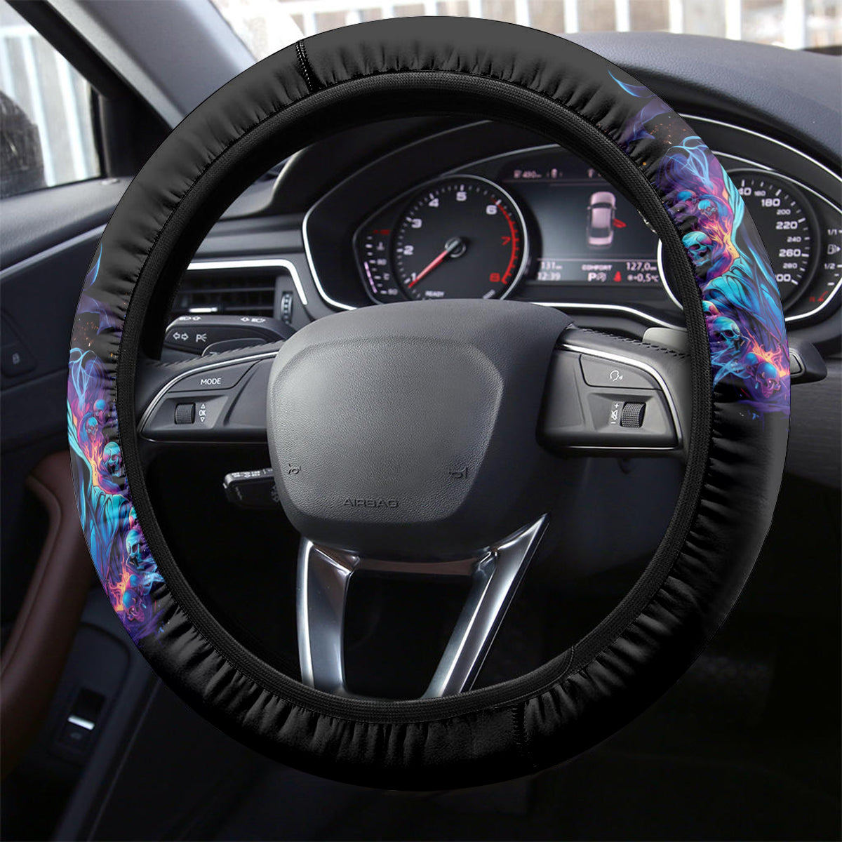 Reaper Skull Steering Wheel Cover When I Was Born The Devil Said Oh Shit Competition - Wonder Print Shop
