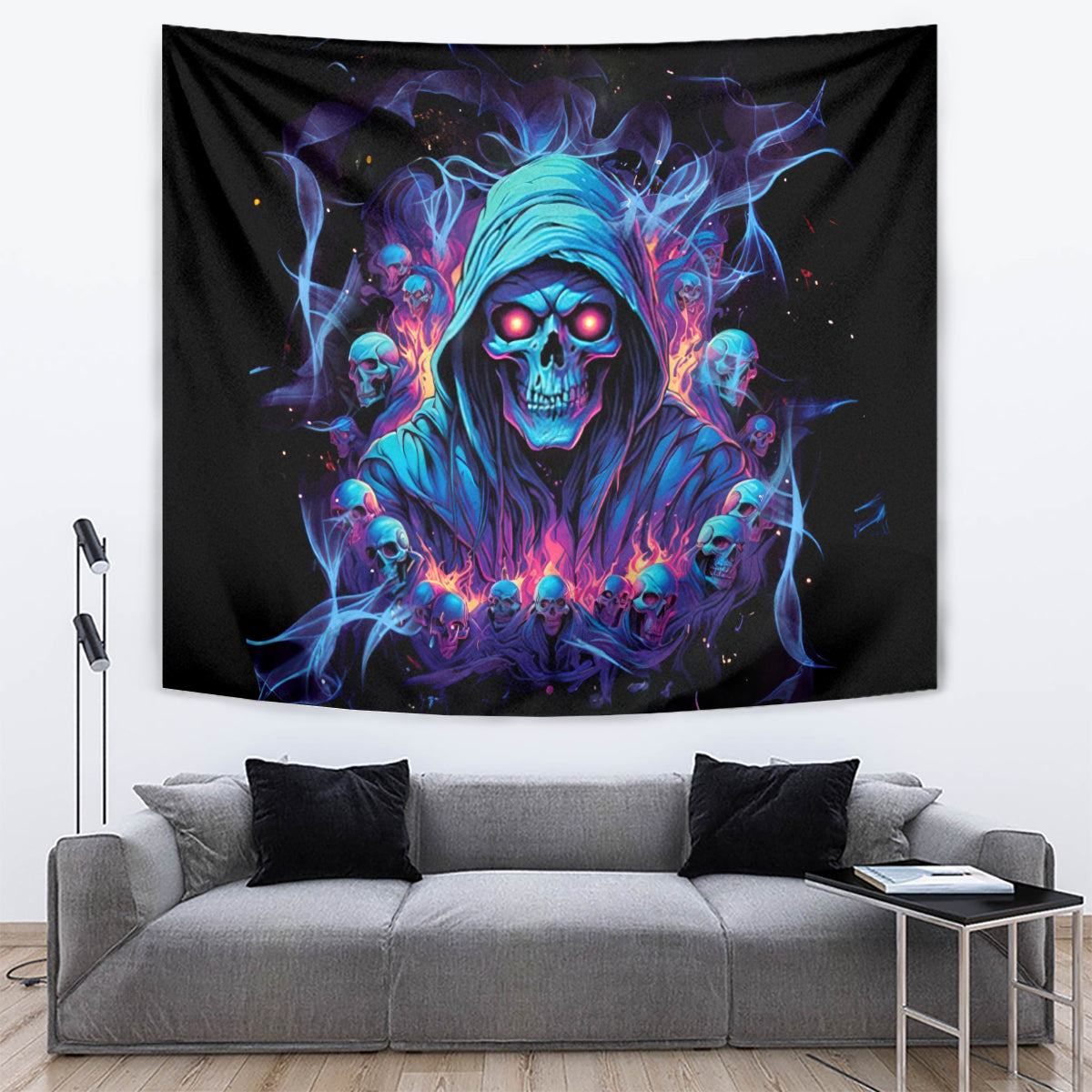Reaper Skull Tapestry When I Was Born The Devil Said Oh Shit Competition - Wonder Print Shop