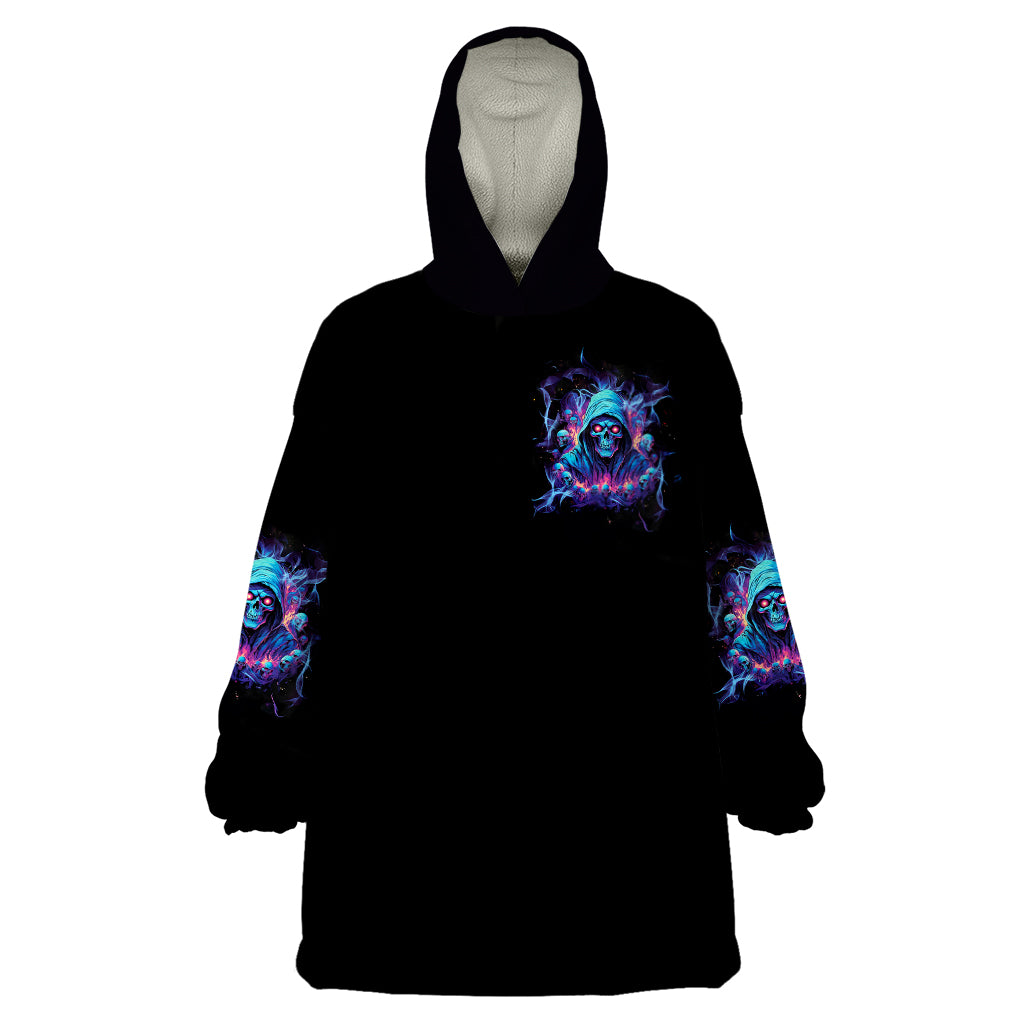 Reaper Skull Wearable Blanket Hoodie When I Was Born The Devil Said Oh Shit Competition - Wonder Print Shop