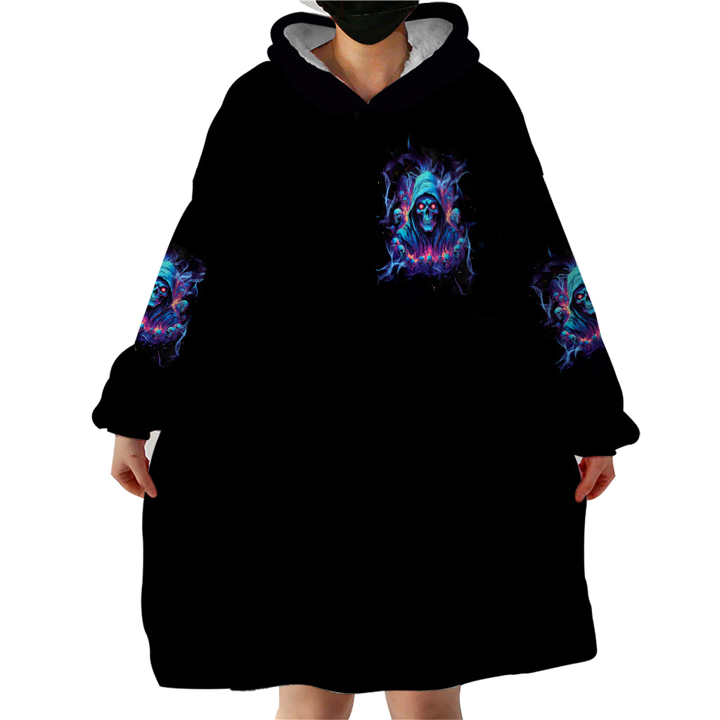 Reaper Skull Wearable Blanket Hoodie When I Was Born The Devil Said Oh Shit Competition - Wonder Print Shop