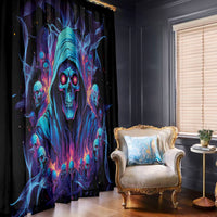 Reaper Skull Window Curtain When I Was Born The Devil Said Oh Shit Competition - Wonder Print Shop