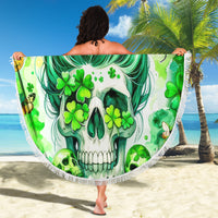 Irish Skull Beach Blanket Oho Lucky Mama - Wonder Print Shop