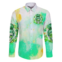 Irish Skull Family Matching Long Sleeve Bodycon Dress and Hawaiian Shirt Oho Lucky Mama - Wonder Print Shop