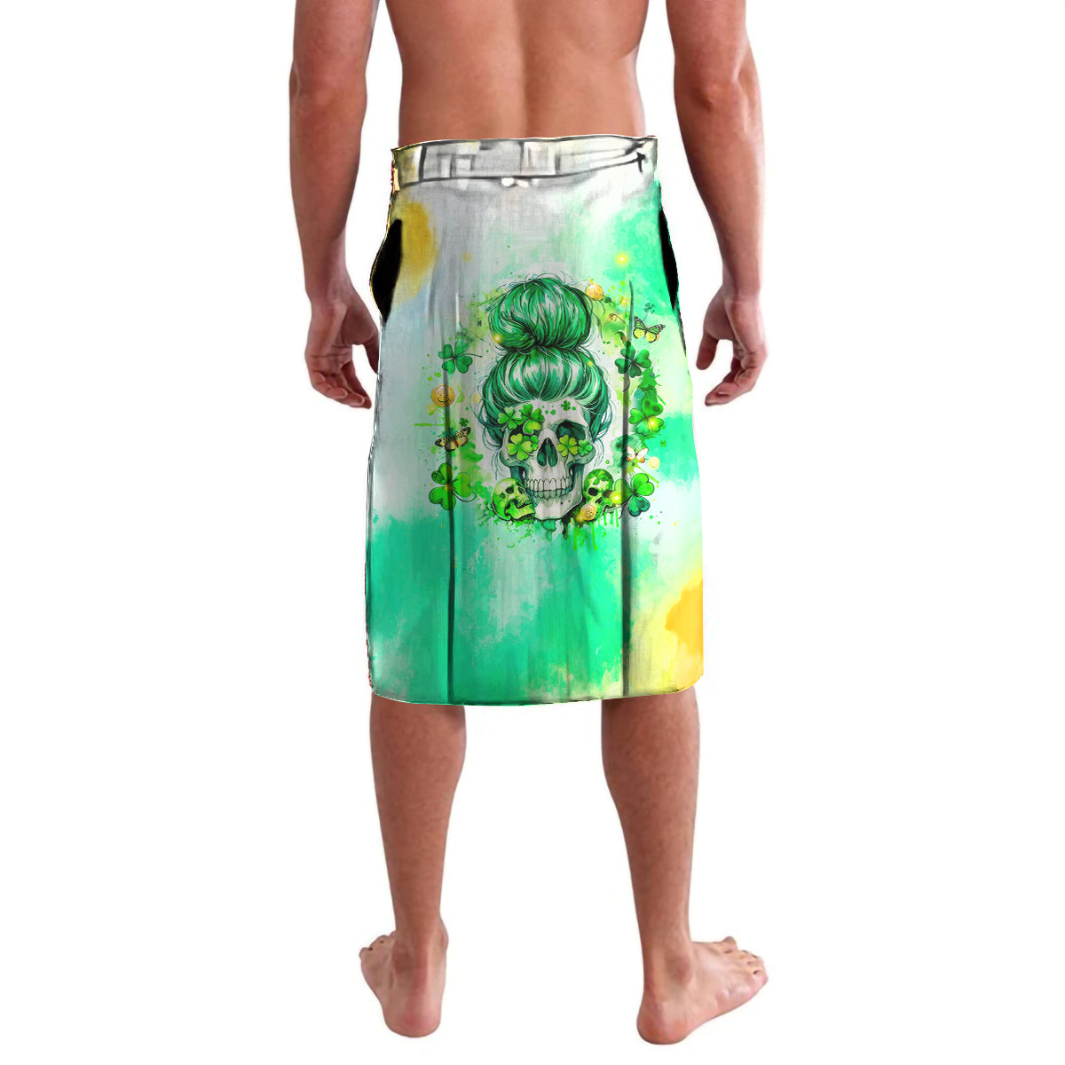 Irish Skull Lavalava Oho Lucky Mama - Wonder Print Shop