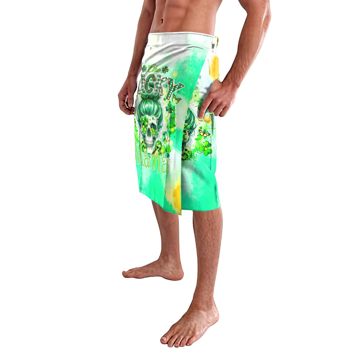 Irish Skull Lavalava Oho Lucky Mama - Wonder Print Shop