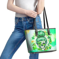 Irish Skull Leather Tote Bag Oho Lucky Mama - Wonder Print Shop