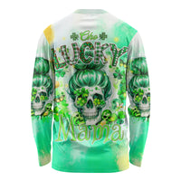 Irish Skull Long Sleeve Shirt Oho Lucky Mama - Wonder Print Shop