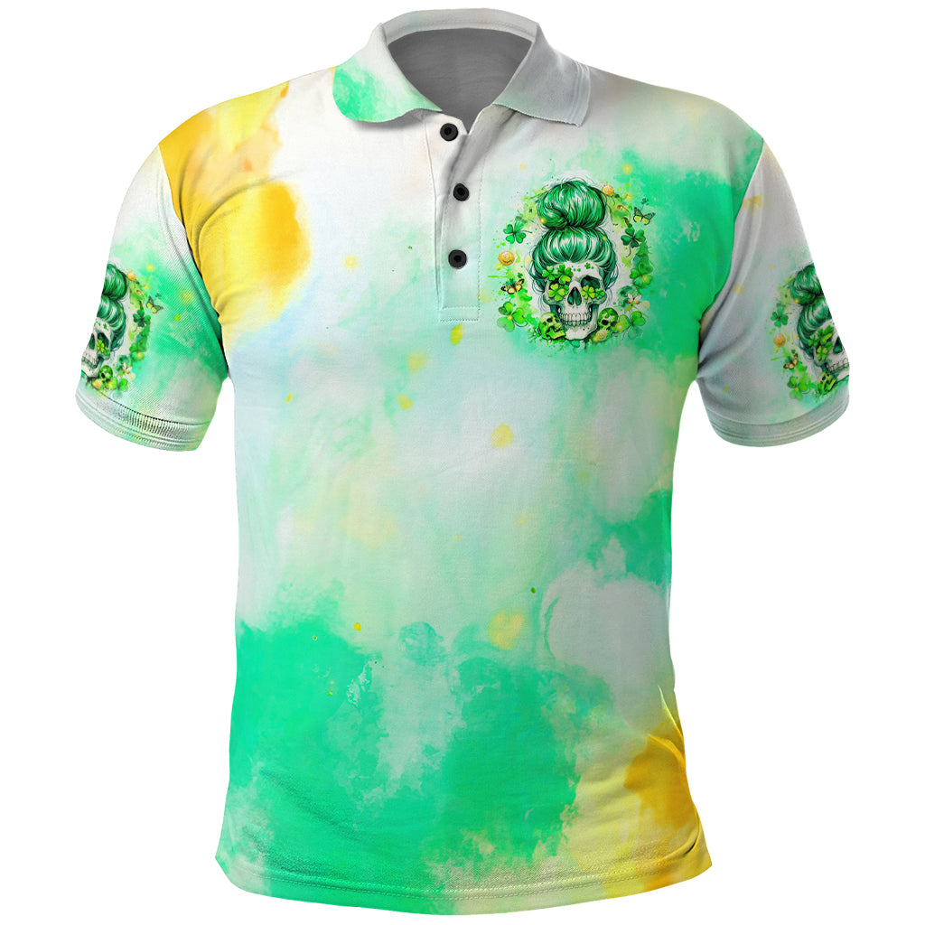 Irish Skull Polo Shirt Oho Lucky Mama - Wonder Print Shop