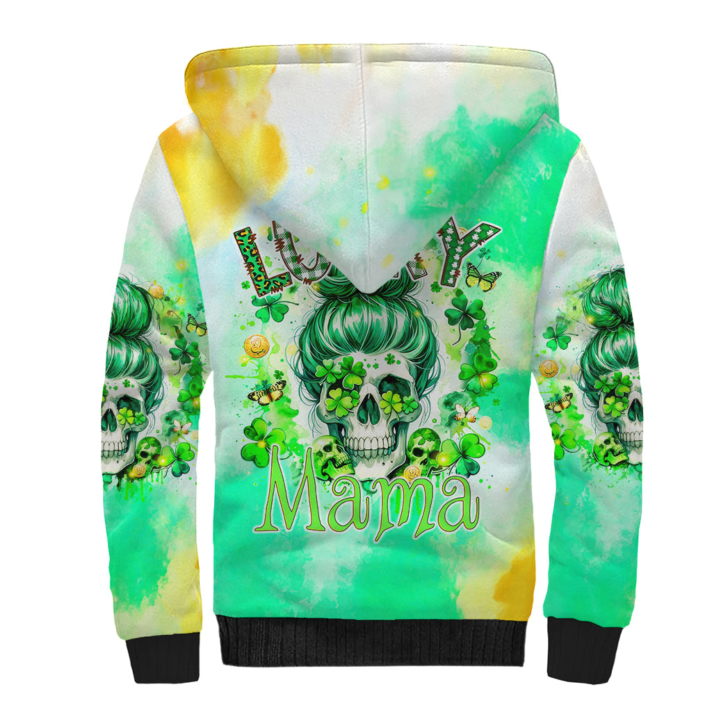Irish Skull Sherpa Hoodie Oho Lucky Mama - Wonder Print Shop