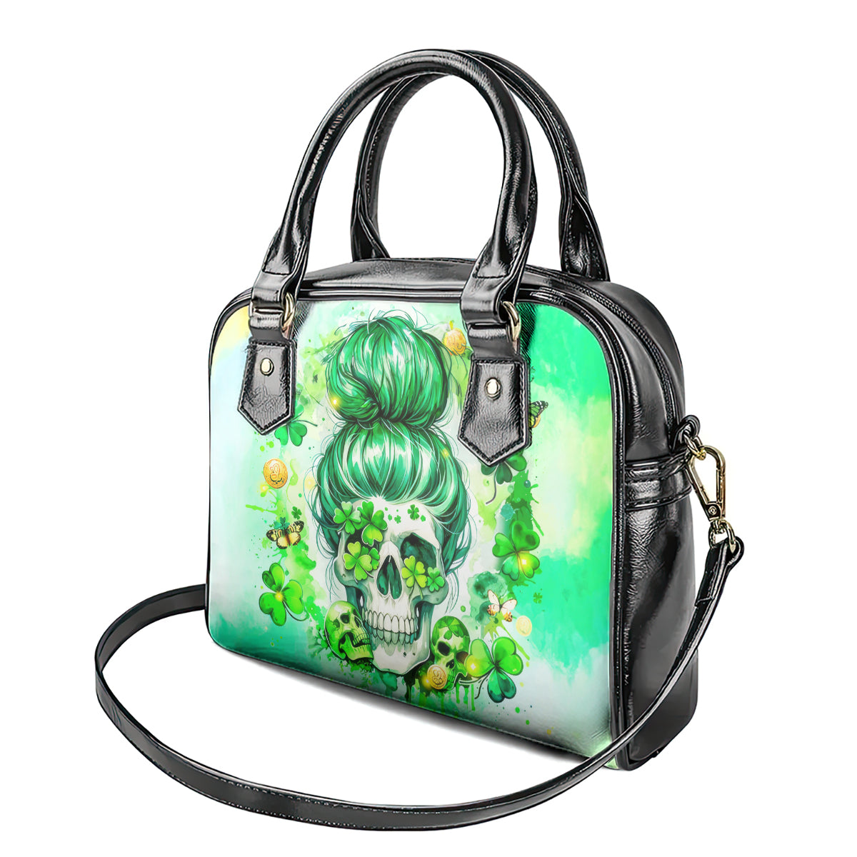 Irish Skull Shoulder Handbag Oho Lucky Mama