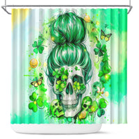 Irish Skull Shower Curtain Oho Lucky Mama