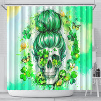 Irish Skull Shower Curtain Oho Lucky Mama