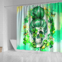 Irish Skull Shower Curtain Oho Lucky Mama