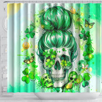 Irish Skull Shower Curtain Oho Lucky Mama