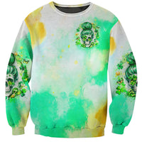 Irish Skull Sweatshirt Oho Lucky Mama - Wonder Print Shop