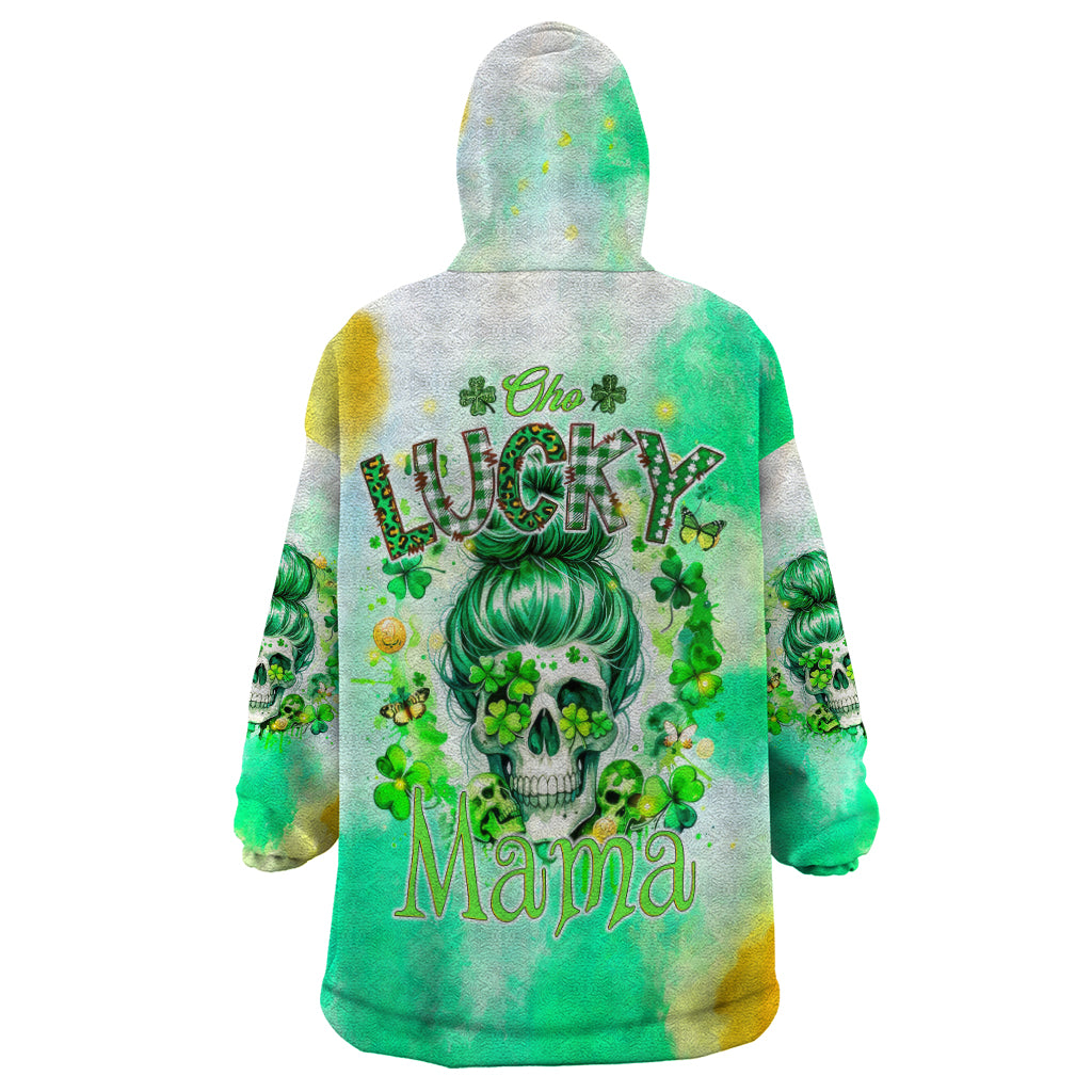 Irish Skull Wearable Blanket Hoodie Oho Lucky Mama - Wonder Print Shop