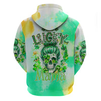Irish Skull Zip Hoodie Oho Lucky Mama - Wonder Print Shop
