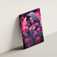 Witch Skull Canvas Wall Art They Whispered To Her You Cannot Withstand The Storm - Wonder Print Shop